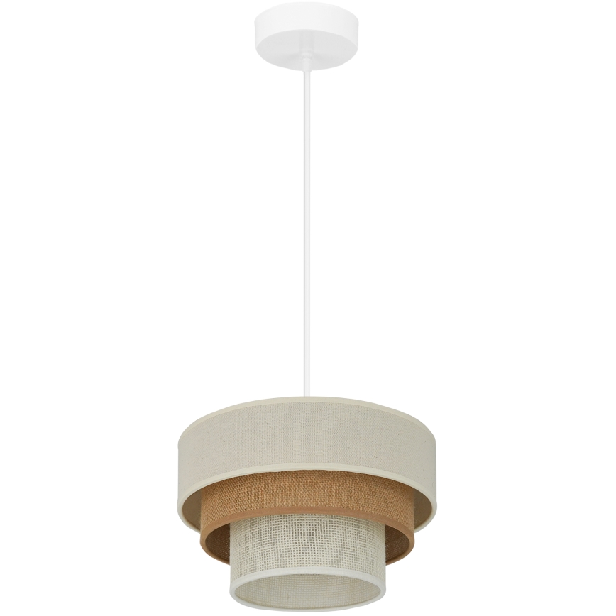Brilagi - Hängeleuchte DENVER LUNETA 1xE27/15W/230V d 25 cm beige/braun/cremefarben