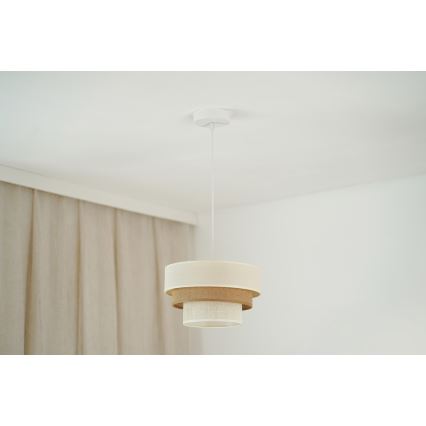 Brilagi - Hängeleuchte DENVER LUNETA 1xE27/15W/230V d 25 cm beige/braun/cremefarben