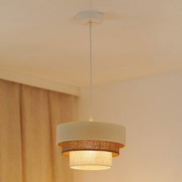 Brilagi - Hängeleuchte DENVER LUNETA 1xE27/15W/230V d 25 cm beige/braun/cremefarben