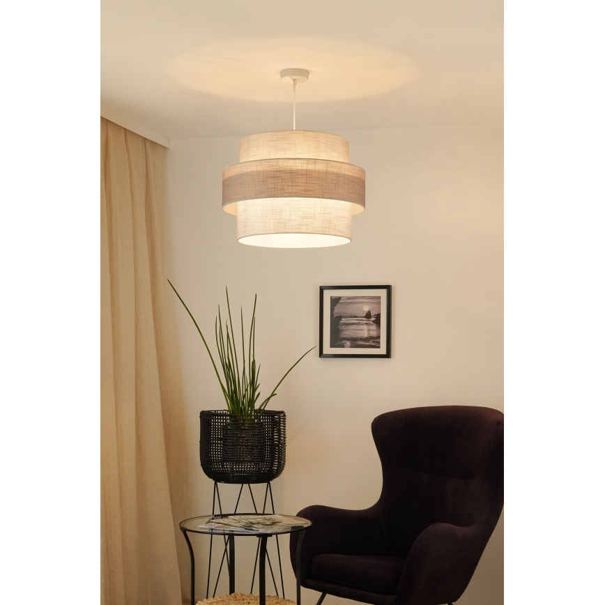 Brilagi - Hängeleuchte DOVER SPACE 1xE27/15W/230V d 50 cm grau/cremefarben