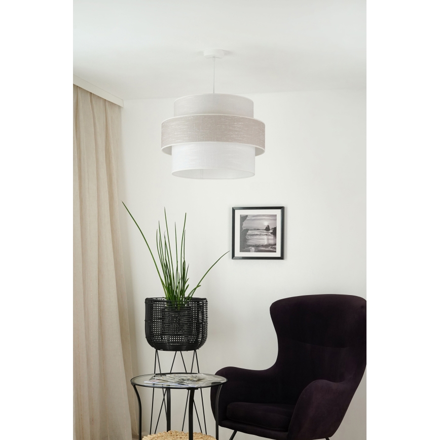 Brilagi - Hängeleuchte DOVER SPACE 1xE27/15W/230V d 50 cm grau/cremefarben