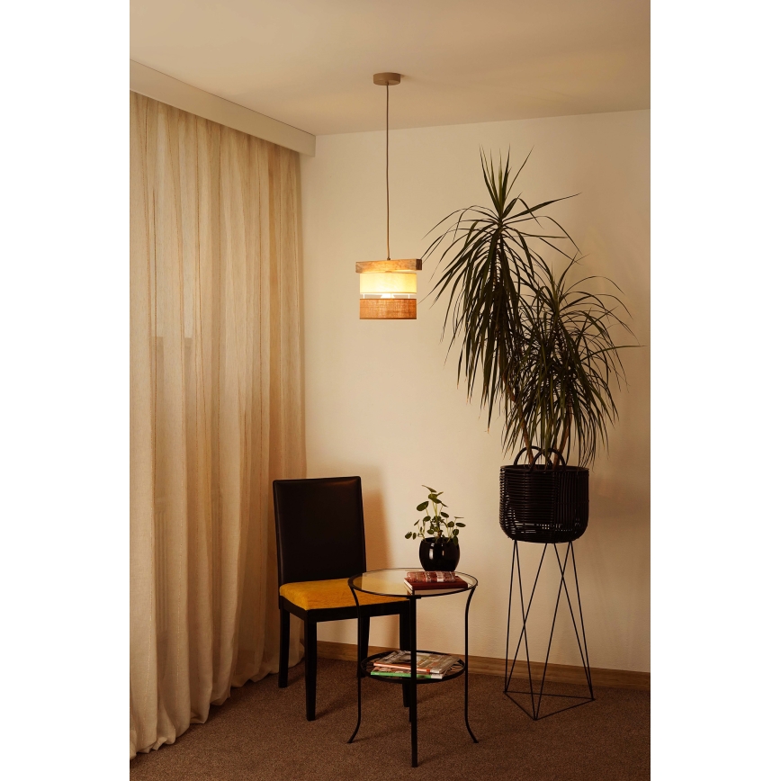 Brilagi - Hängeleuchte FOREST 1xE27/15W/230V Kiefer/beige/cremefarben