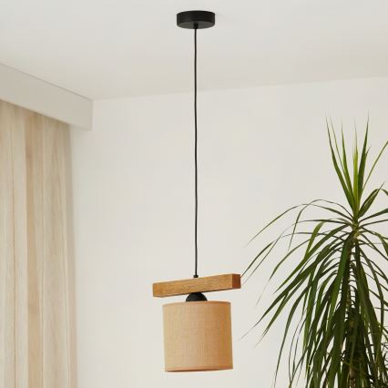 Brilagi - Hängeleuchte FOREST 1xE27/15W/230V Kiefer/braun/schwarz