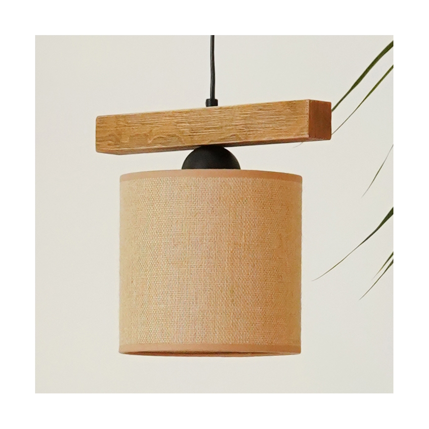 Brilagi - Hängeleuchte FOREST 1xE27/15W/230V Kiefer/braun/schwarz