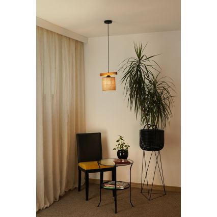 Brilagi - Hängeleuchte FOREST 1xE27/15W/230V Kiefer/braun/schwarz
