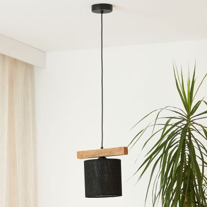 Brilagi - Hängeleuchte FOREST 1xE27/15W/230V Kiefer/schwarz