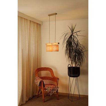 Brilagi - Hängeleuchte FOREST 2xE27/15W/230V Kiefer/braun