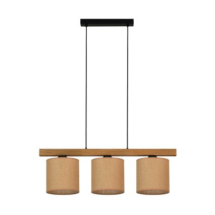 Brilagi - Hängeleuchte FOREST 3xE27/15W/230V Kiefer/braun/schwarz