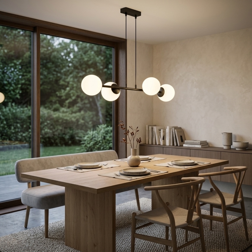 Brilagi - Hängeleuchte MILO an Kabel 4xE27/60W/230V schwarz