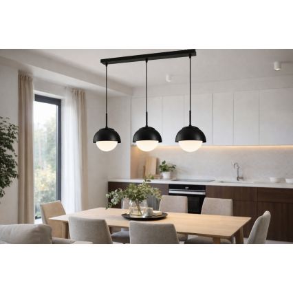 BRILAGI - Hängeleuchte mit Kabel COSMO 3xE27/60W/230V schwarz