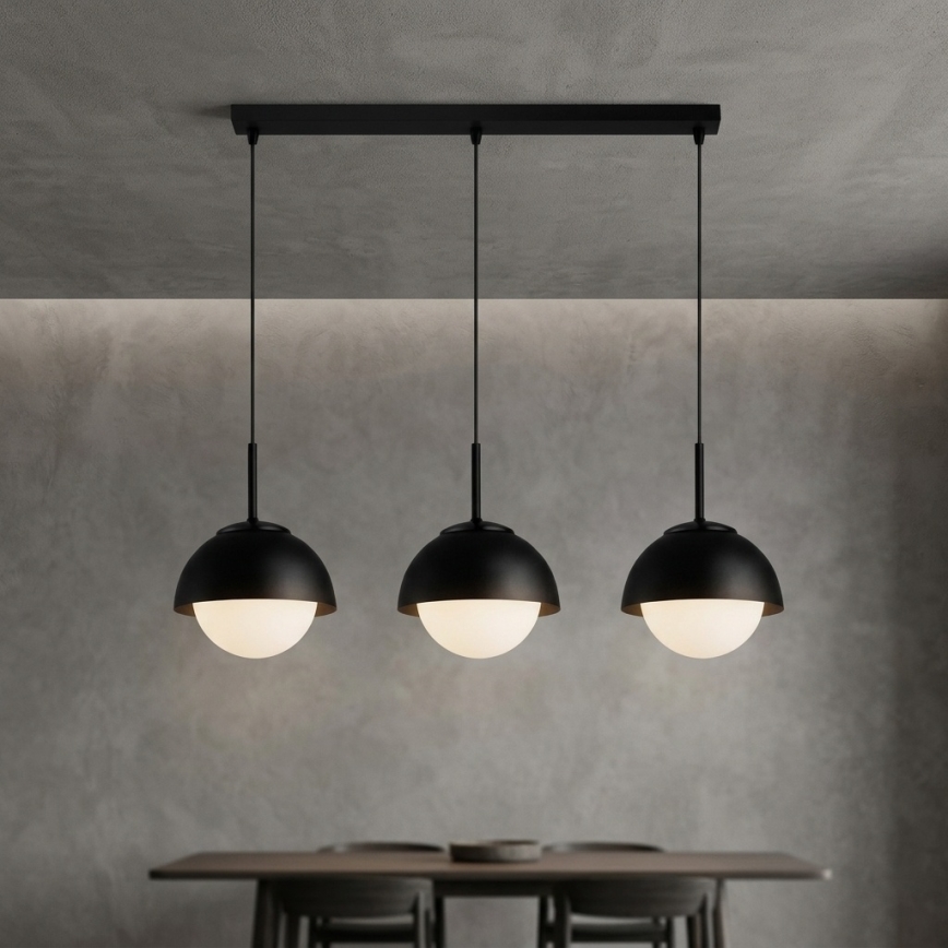 BRILAGI - Hängeleuchte mit Kabel COSMO 3xE27/60W/230V schwarz