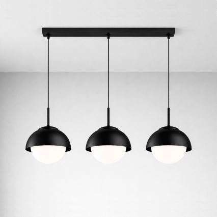BRILAGI - Hängeleuchte mit Kabel COSMO 3xE27/60W/230V schwarz