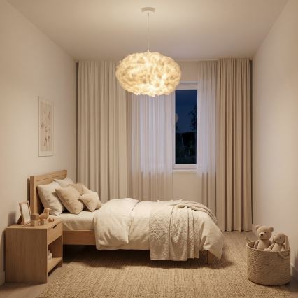 Brilagi - Hängeleuchte mit Kabel SOLEAIR 2xE27/40W/230V Ø 60 cm weiß