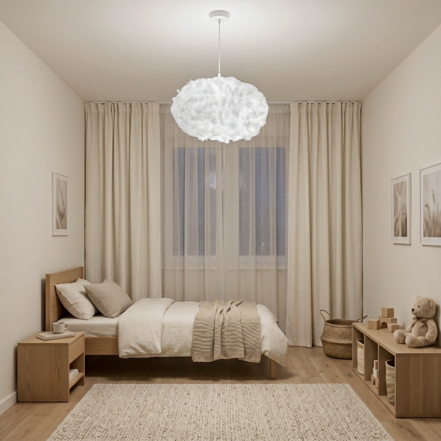 Brilagi - Hängeleuchte mit Kabel SOLEAIR 2xE27/40W/230V Ø 60 cm weiß
