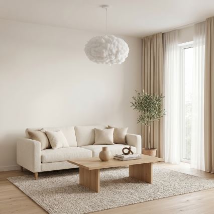 Brilagi - Hängeleuchte mit Kabel SOLEAIR 2xE27/40W/230V Ø 60 cm weiß