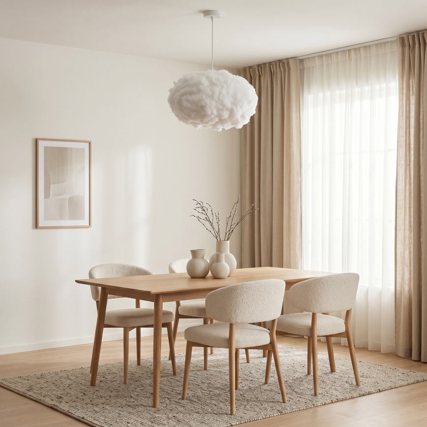 Brilagi - Hängeleuchte mit Kabel SOLEAIR 2xE27/40W/230V Ø 60 cm weiß
