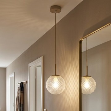 Brilagi - Hängeleuchte mit Kabel STELLA 1x E27/60W/230V, Ø 15 cm, Beige/Gold