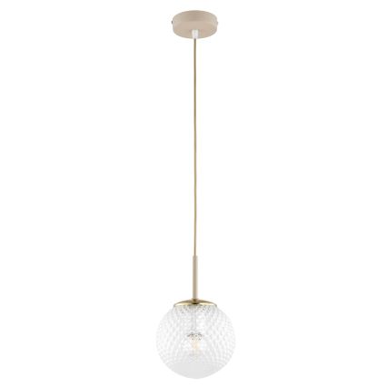 Brilagi - Hängeleuchte mit Kabel STELLA 1x E27/60W/230V, Ø 15 cm, Beige/Gold