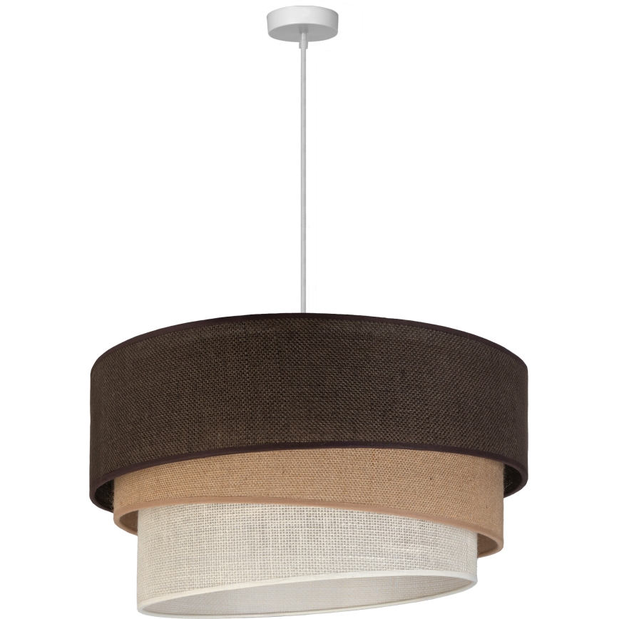 Brilagi - Hängeleuchte mit Kabel TRIO 3xE27/60W/230V, Ø 60 cm, braun/beige/weiß