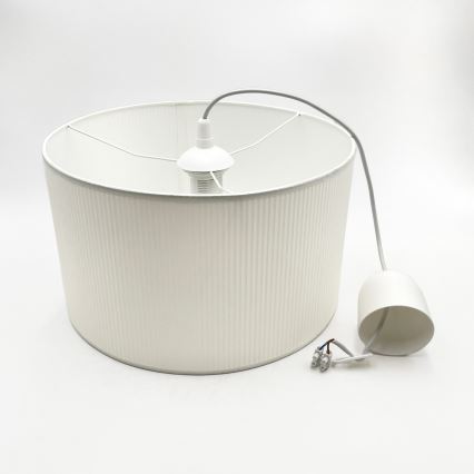 Brilagi - Hängeleuchte mit Seil SIRIJA MODERN 1xE27/60W/230V Ø 35 cm weiß