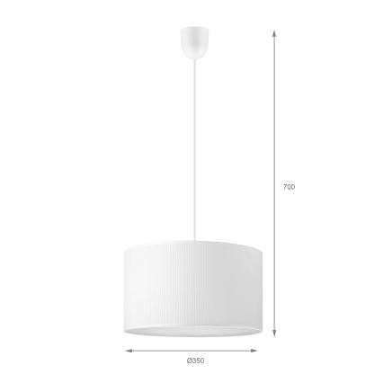 Brilagi - Hängeleuchte mit Seil SIRIJA MODERN 1xE27/60W/230V Ø 35 cm weiß