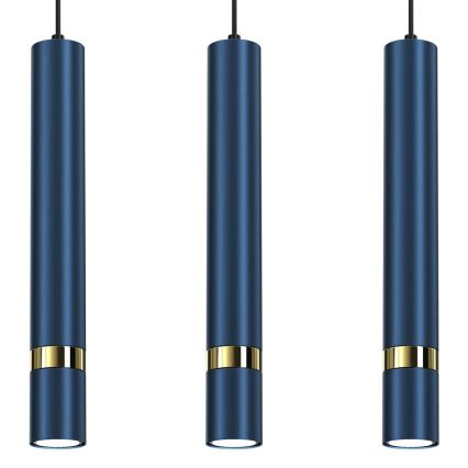 Brilagi - Hängeleuchte POKER 3xGU10/25W/230V blau/golden
