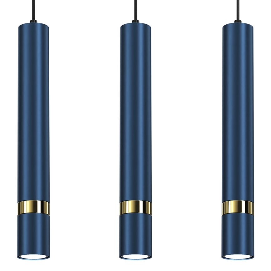 Brilagi - Hängeleuchte POKER 3xGU10/25W/230V blau/golden