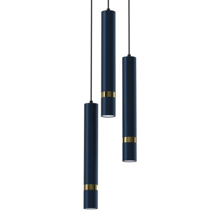 Brilagi - Hängeleuchte POKER 3xGU10/25W/230V blau/golden