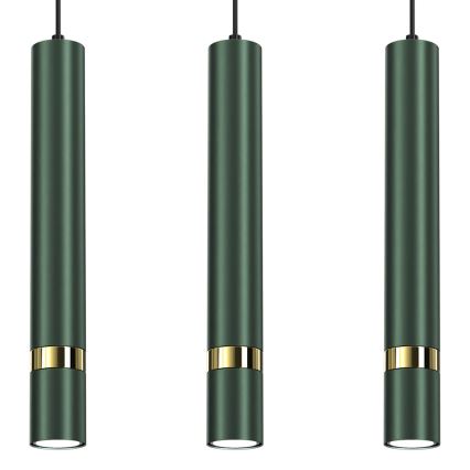 Brilagi - Hängeleuchte POKER 3xGU10/25W/230V grün/golden