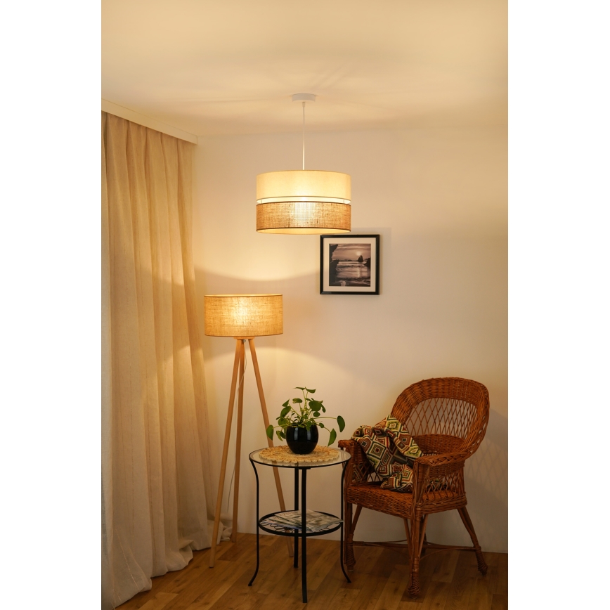 Brilagi - Hängeleuchte ROYAL YUTE 1xE27/15W/230V d 40 cm beige/cremefarben
