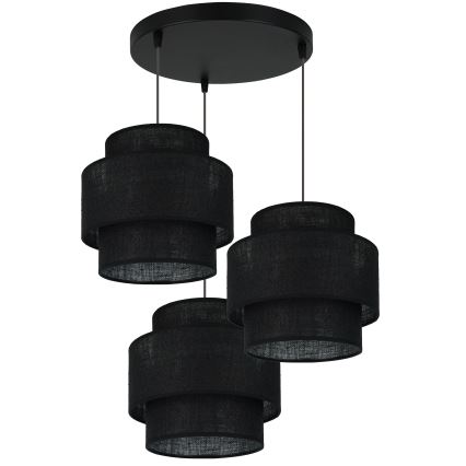 Brilagi - Hängeleuchte SPACE YUTE 3xE27/15W/230V schwarz