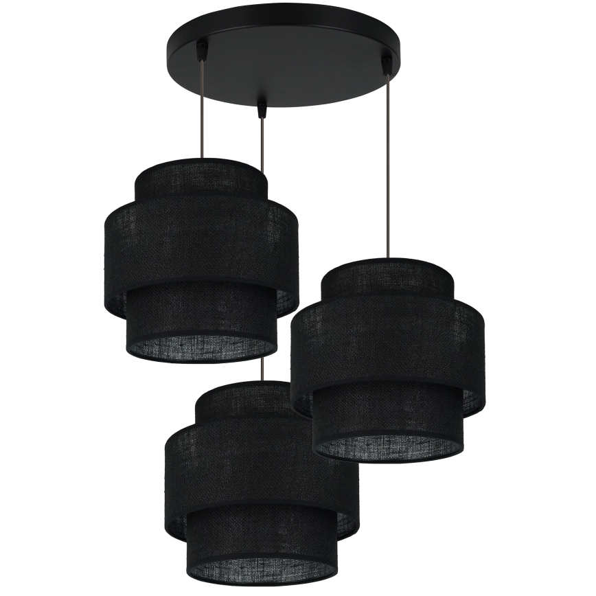 Brilagi - Hängeleuchte SPACE YUTE 3xE27/15W/230V schwarz