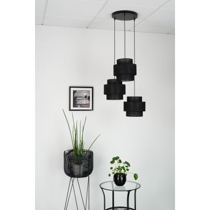 Brilagi - Hängeleuchte SPACE YUTE 3xE27/15W/230V schwarz