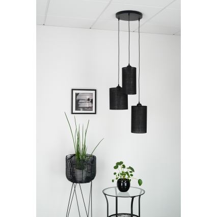 Brilagi - Hängeleuchte TUBES 3xE27/15W/230V schwarz