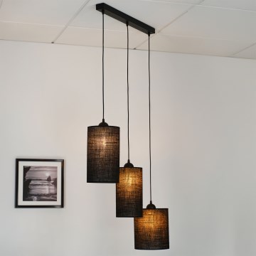 Brilagi - Hängeleuchte TUBES 3xE27/15W/230V schwarz