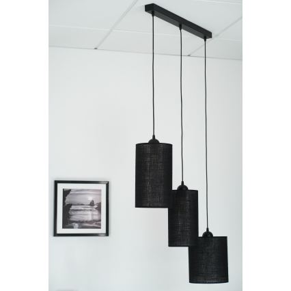 Brilagi - Hängeleuchte TUBES 3xE27/15W/230V schwarz