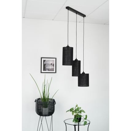 Brilagi - Hängeleuchte TUBES 3xE27/15W/230V schwarz