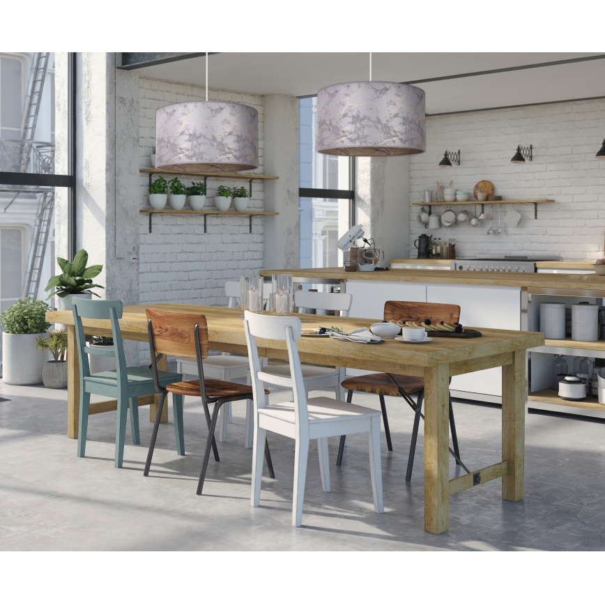 Brilagi - Hängeleuchte VELVET 1xE27/40W/230V grau/gold