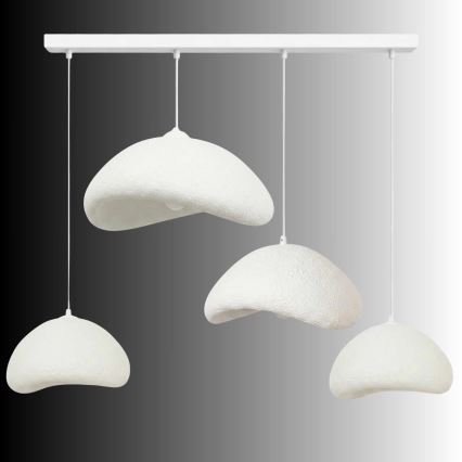 Brilagi - Hängeleuchte WABI SABI an Kabel 4xE27/40W/230V weiß