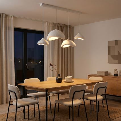 Brilagi - Hängeleuchte WABI SABI an Kabel 4xE27/40W/230V weiß