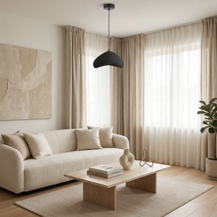 Brilagi - Hängeleuchte WABI SABI mit Kabel, 1xE27/40W/230V, Ø 33 cm, schwarz