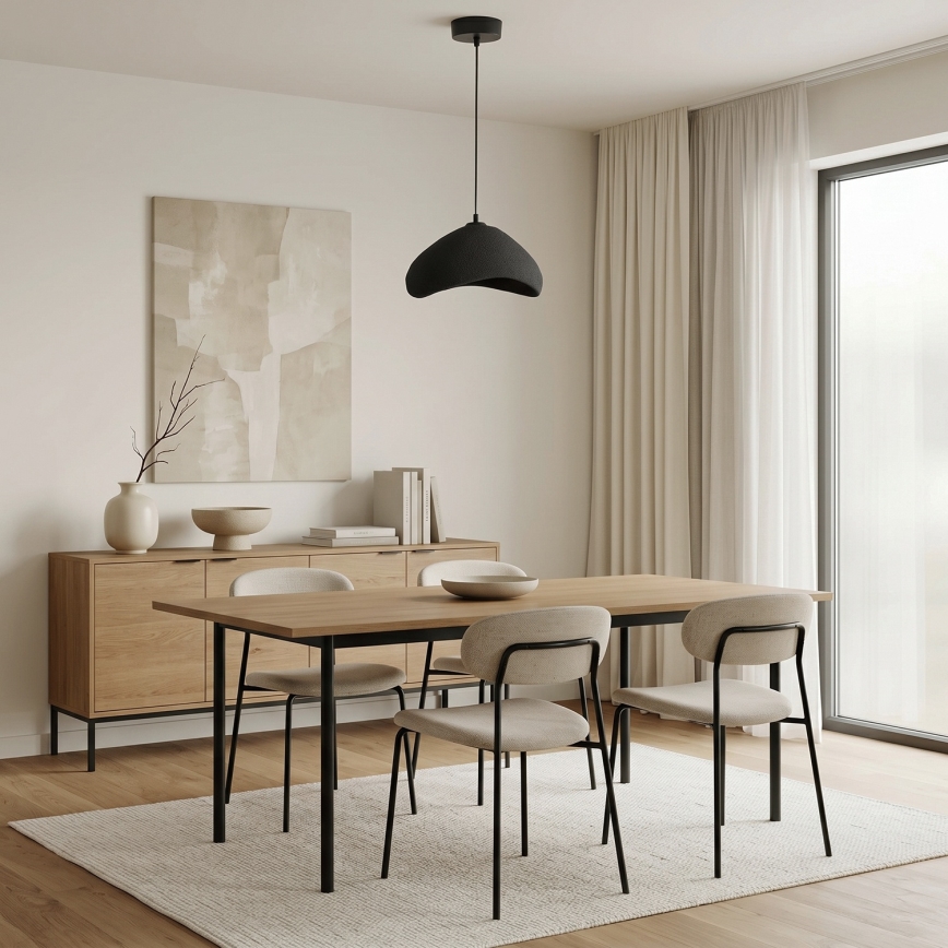Brilagi - Hängeleuchte WABI SABI mit Kabel, 1xE27/40W/230V, Ø 33 cm, schwarz