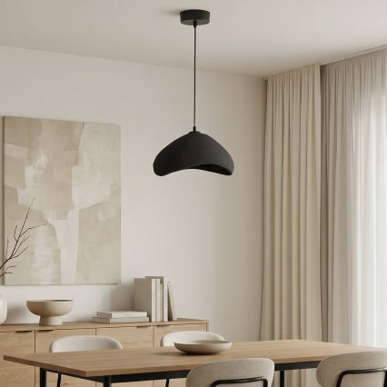 Brilagi - Hängeleuchte WABI SABI mit Kabel, 1xE27/40W/230V, Ø 33 cm, schwarz