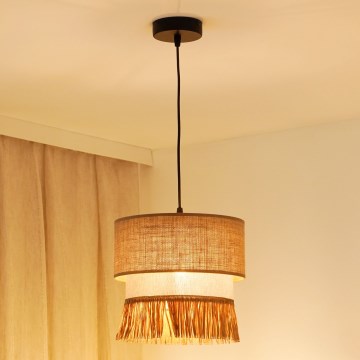 Brilagi - Hängeleuchte WINNETOU BOHO 1xE27/15W/230V d 25 cm braun/cremefarben