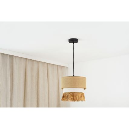 Brilagi - Hängeleuchte WINNETOU BOHO 1xE27/15W/230V d 25 cm braun/cremefarben