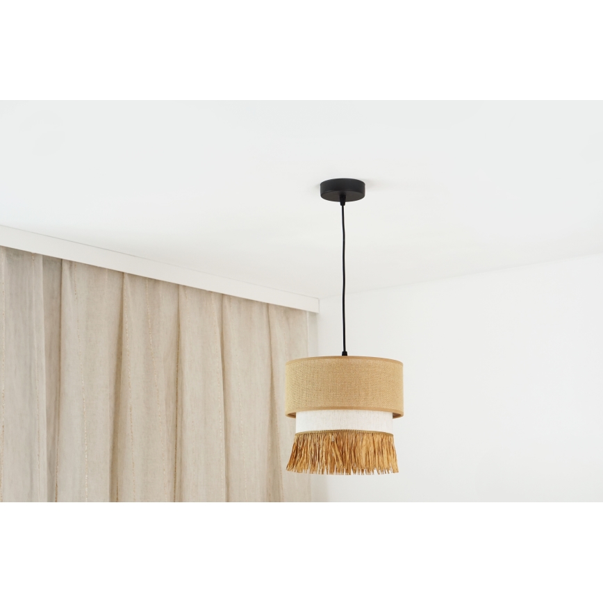 Brilagi - Hängeleuchte WINNETOU BOHO 1xE27/15W/230V d 25 cm braun/cremefarben