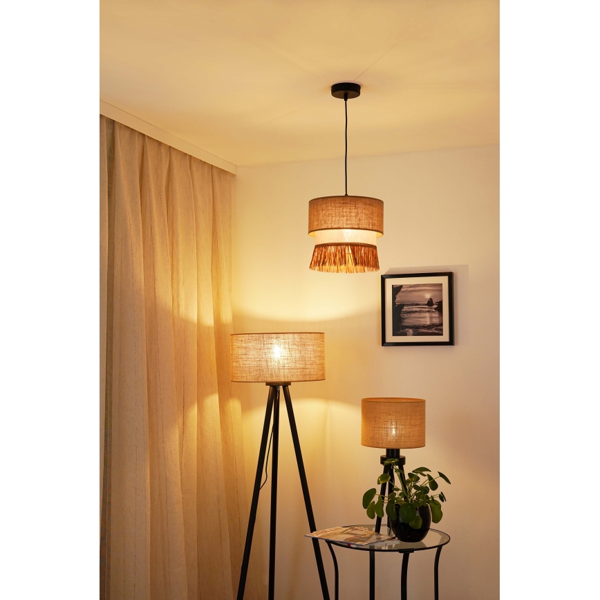 Brilagi - Hängeleuchte WINNETOU BOHO 1xE27/15W/230V d 25 cm braun/cremefarben