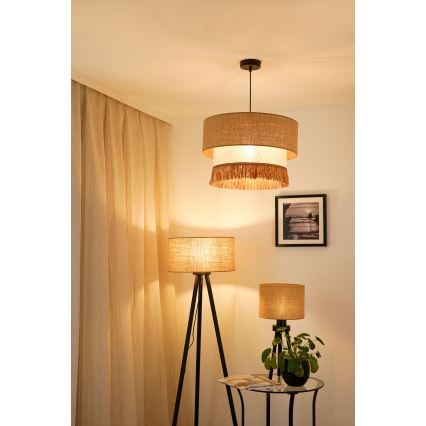 Brilagi - Hängeleuchte WINNETOU BOHO 1xE27/15W/230V d 45 cm braun/cremefarben