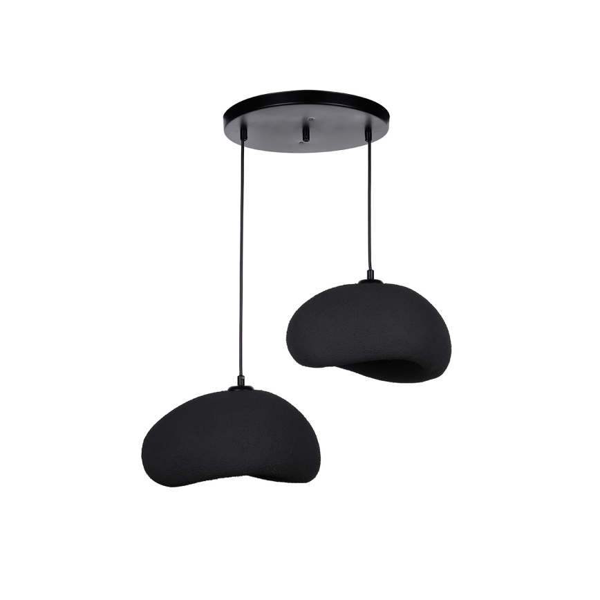 Brilagi - Kabel-Pendelleuchte WABI SABI 2xE27/40W/230V Ø 60 cm schwarz