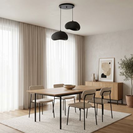 Brilagi - Kabel-Pendelleuchte WABI SABI 2xE27/40W/230V Ø 60 cm schwarz